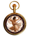 1950s nude with globe erotic pocket watch