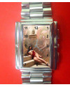 contemporary reclining nude with tiger painting erotic watch