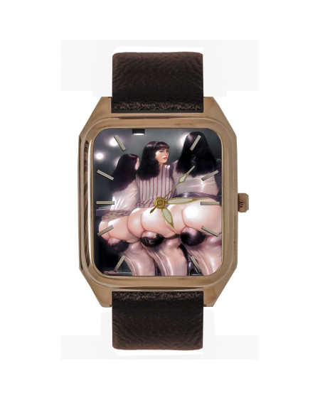 femdom erotic Namio Harukawa Erotic Face-Sitting Smother Japanese Fetish BBW Butt Art Solid Brass Watch