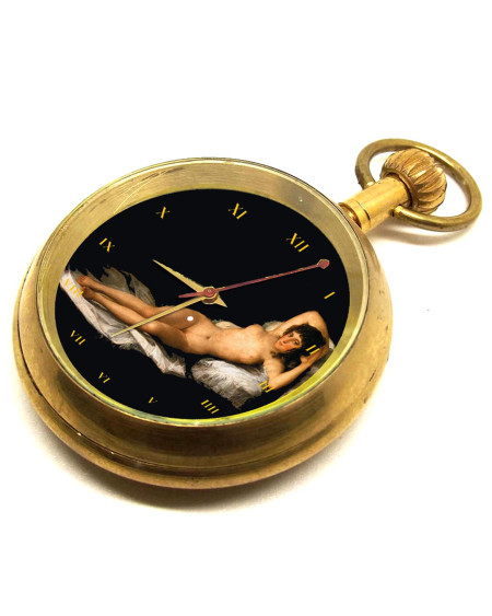 Naked Maja Francesco Goya Art Pocket Watch