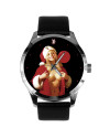 Sexy Santa Erotic Vintage 1970s Playboy Pinup Art Solid Brass 40 mm Men's Watch